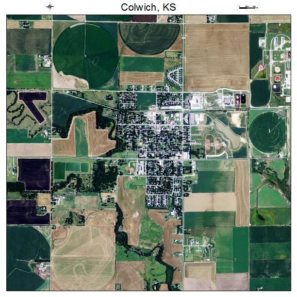 Colwich, KS air photo map