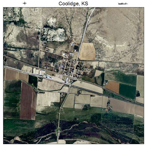 Coolidge, KS air photo map