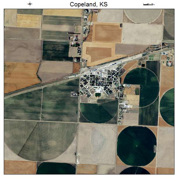 Copeland, KS air photo map