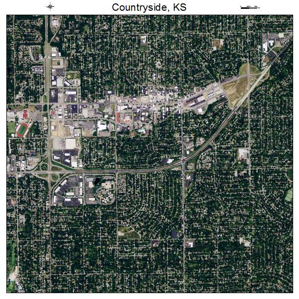 Countryside, KS air photo map