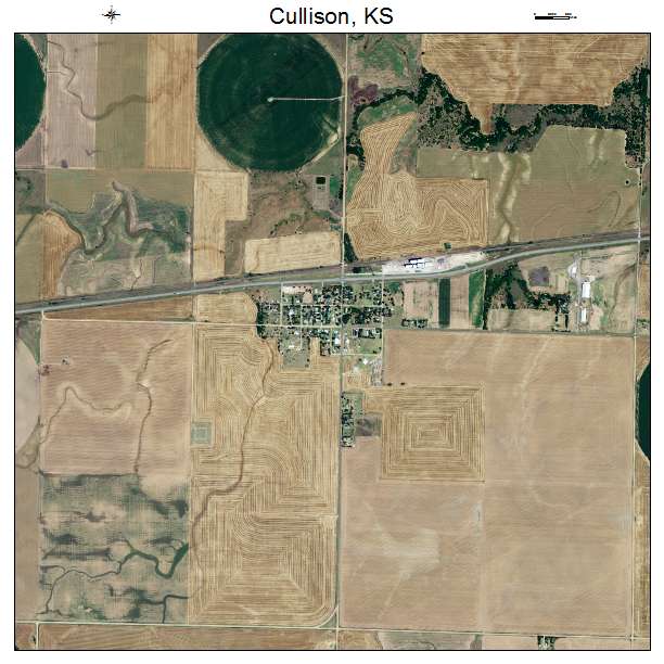 Cullison, KS air photo map