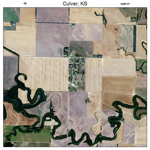 Culver, KS air photo map