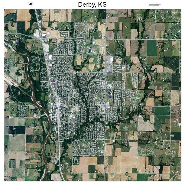Derby, KS air photo map