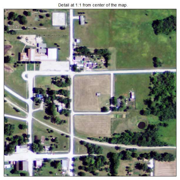 Admire, Kansas aerial imagery detail