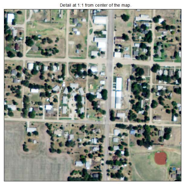 Agra, Kansas aerial imagery detail