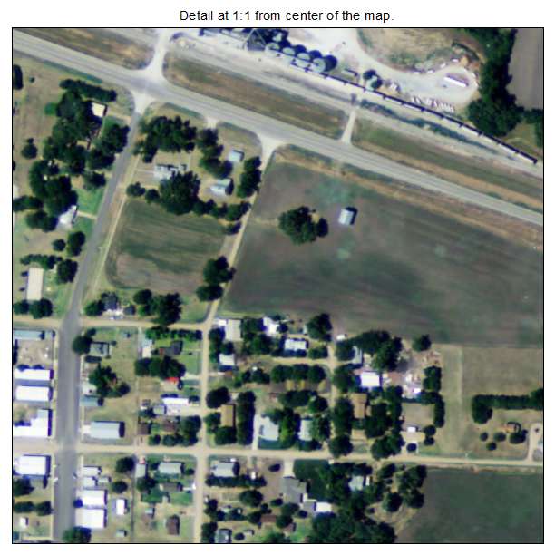 Albert, Kansas aerial imagery detail