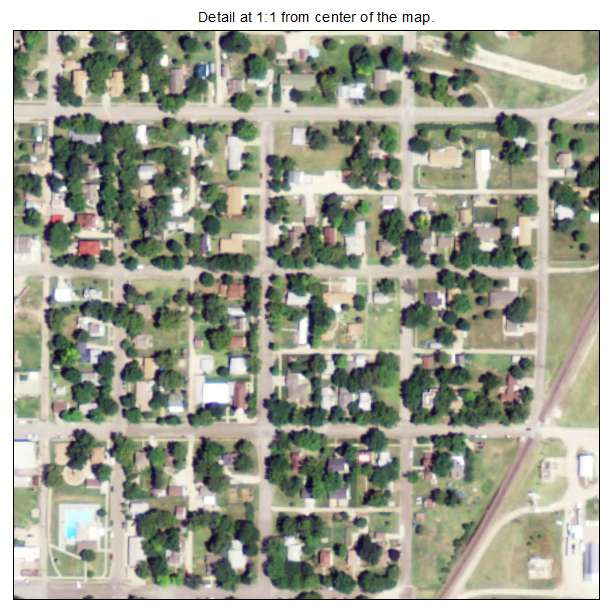 Alma, Kansas aerial imagery detail
