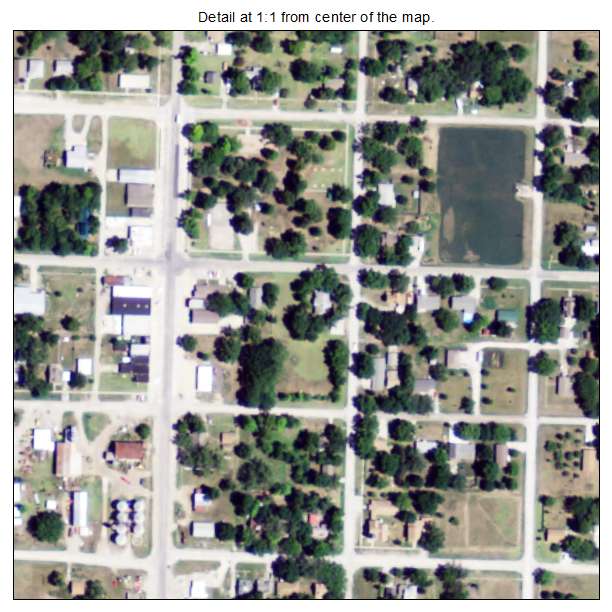 Americus, Kansas aerial imagery detail