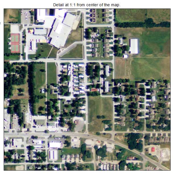 Baldwin City, Kansas aerial imagery detail