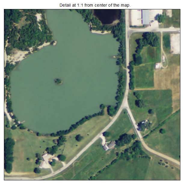 Bassett, Kansas aerial imagery detail