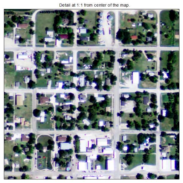 Beattie, Kansas aerial imagery detail