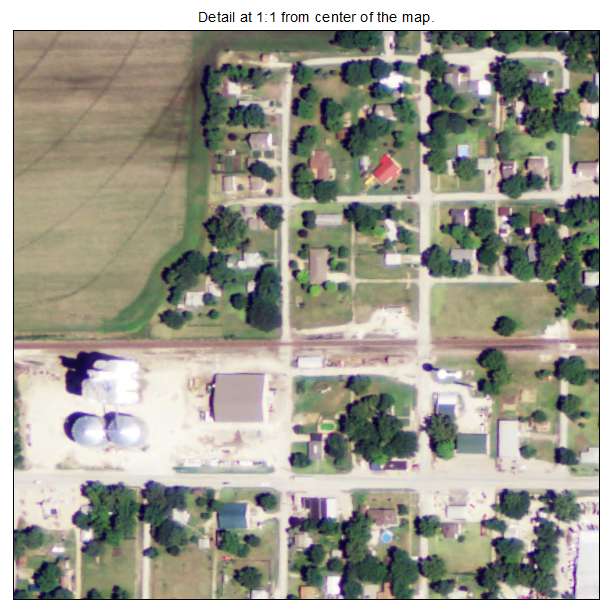Belvue, Kansas aerial imagery detail