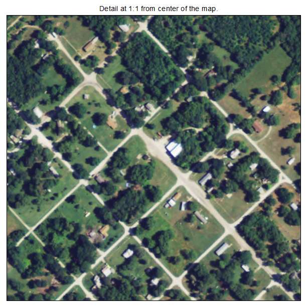 Benedict, Kansas aerial imagery detail