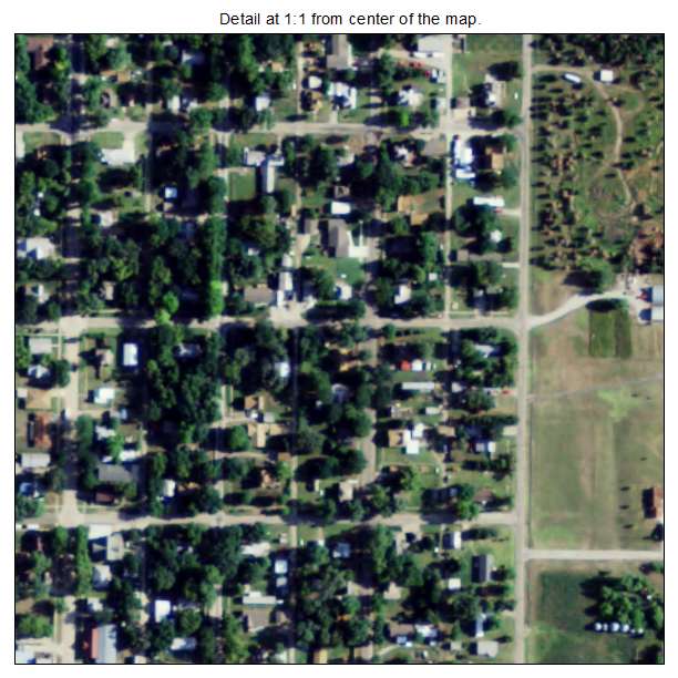 Bennington, Kansas aerial imagery detail