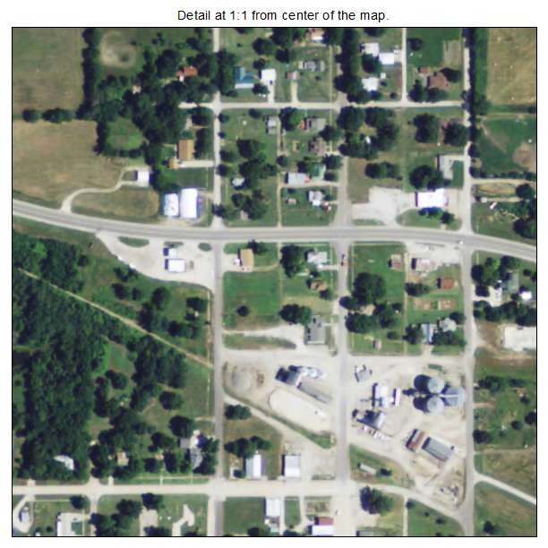 Bronson, Kansas aerial imagery detail