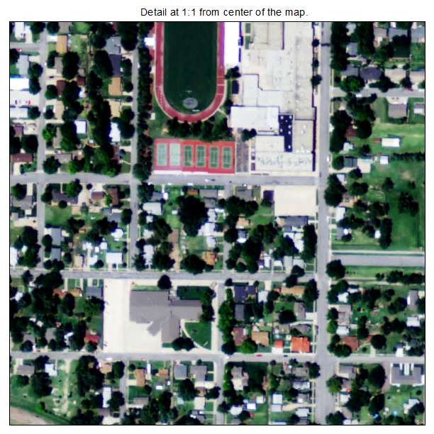 Buhler, Kansas aerial imagery detail