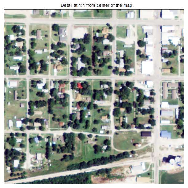 Burden, Kansas aerial imagery detail