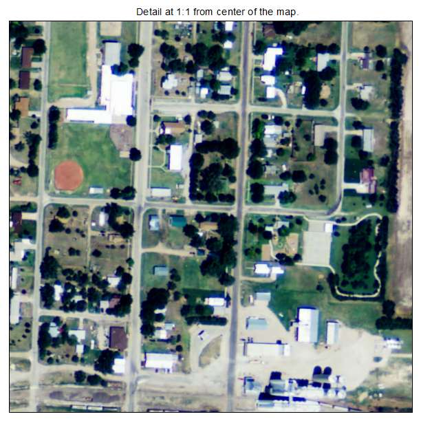 Burdett, Kansas aerial imagery detail