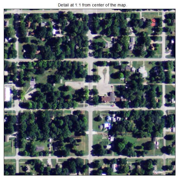 Burlingame, Kansas aerial imagery detail