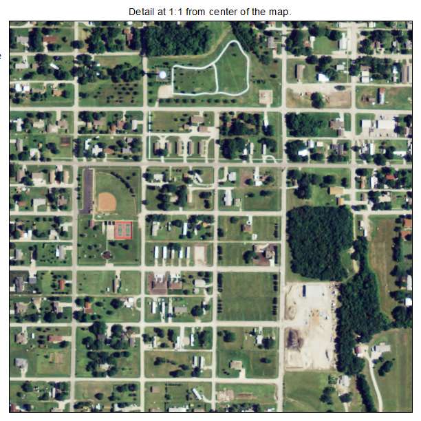 Burlington, Kansas aerial imagery detail