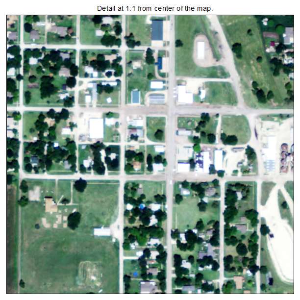 Burns, Kansas aerial imagery detail
