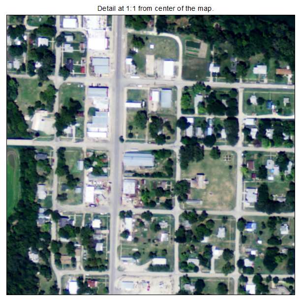 Burr Oak, Kansas aerial imagery detail