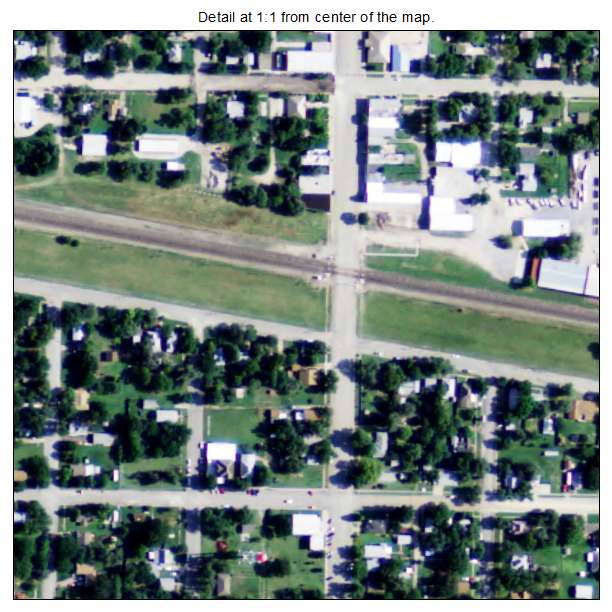 Burrton, Kansas aerial imagery detail