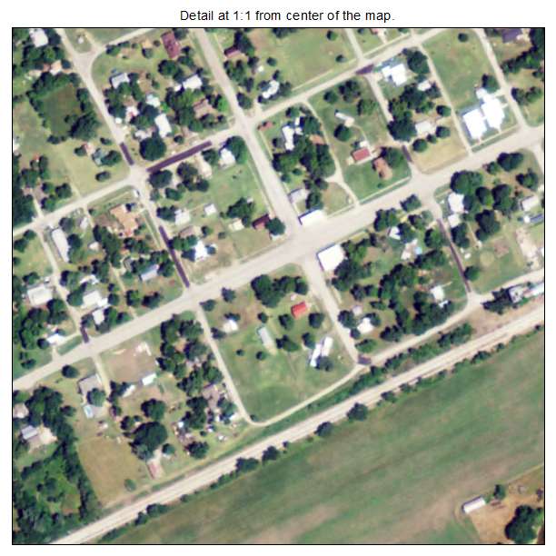 Cambridge, Kansas aerial imagery detail