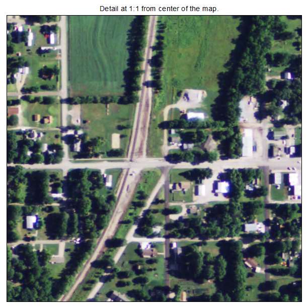 Carbondale, Kansas aerial imagery detail