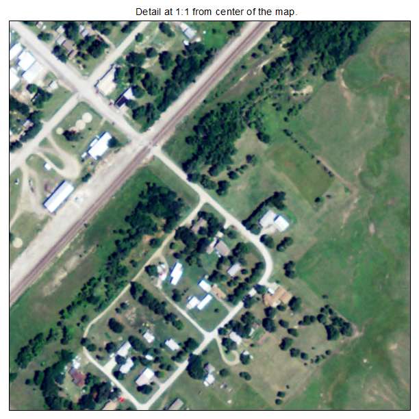 Cassoday, Kansas aerial imagery detail