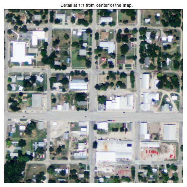 Cawker City, Kansas aerial imagery detail
