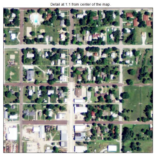 Centralia, Kansas aerial imagery detail