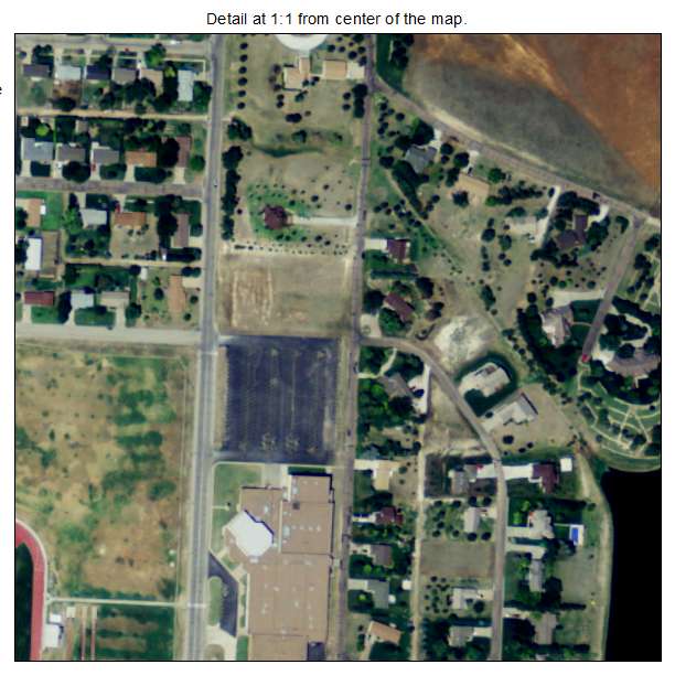 Cimarron, Kansas aerial imagery detail