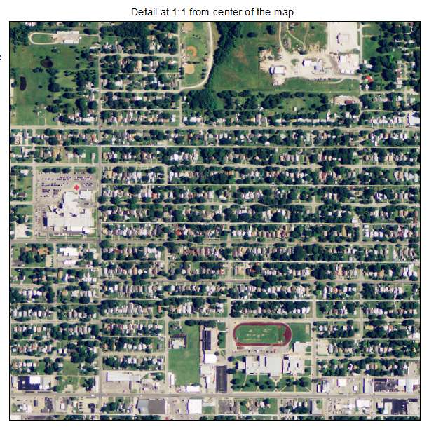 Coffeyville, Kansas aerial imagery detail