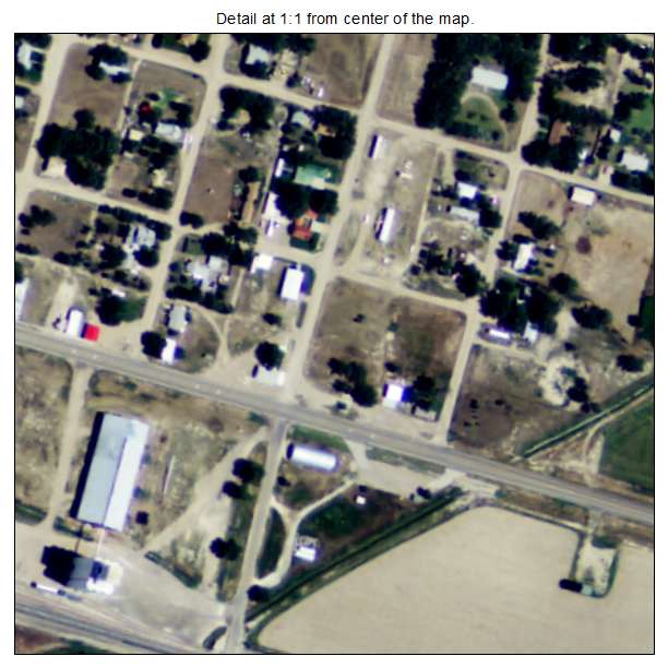 Coolidge, Kansas aerial imagery detail