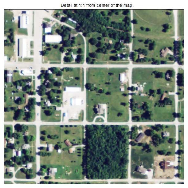Corning, Kansas aerial imagery detail