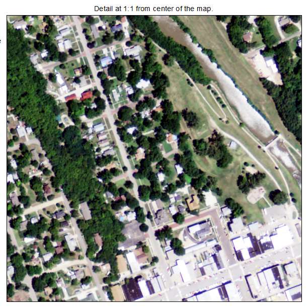Council Grove, Kansas aerial imagery detail