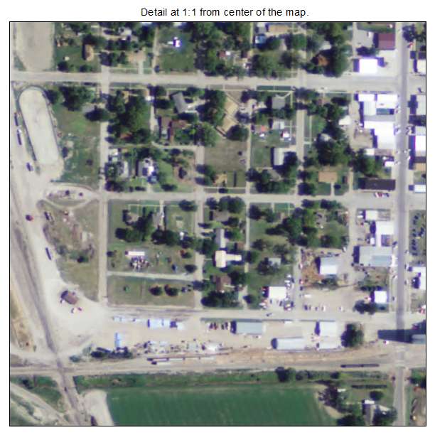 Courtland, Kansas aerial imagery detail