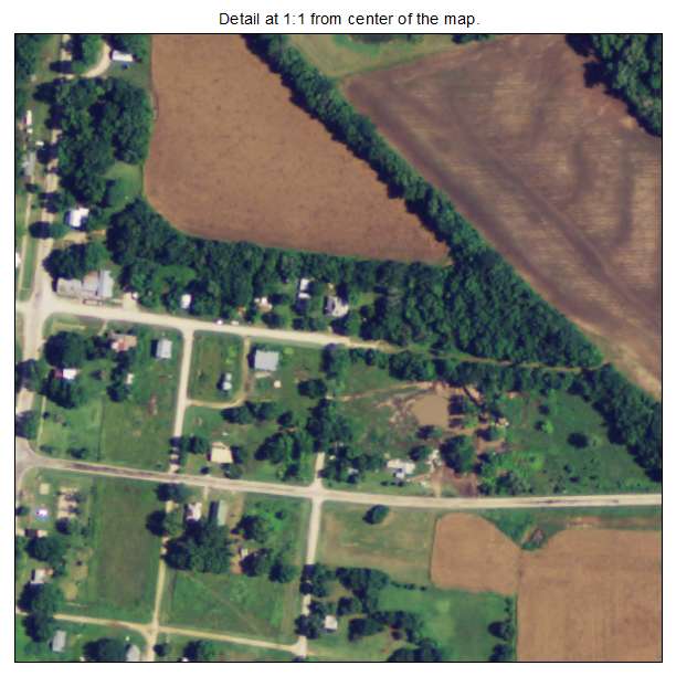 Coyville, Kansas aerial imagery detail