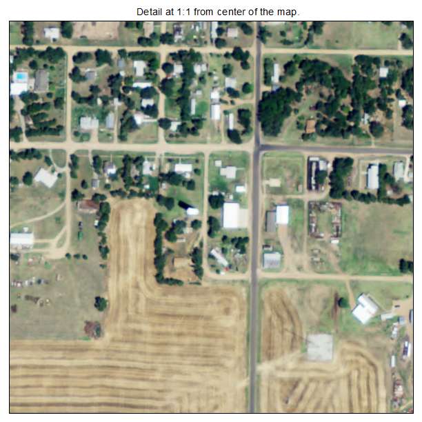 Cullison, Kansas aerial imagery detail