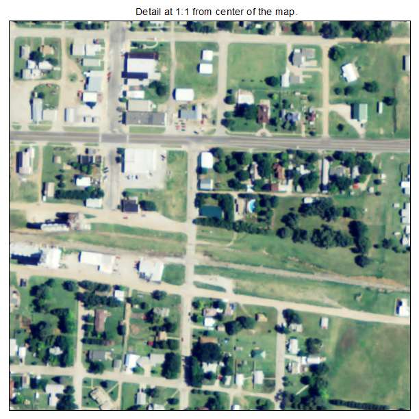 Cunningham, Kansas aerial imagery detail