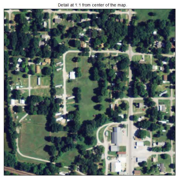 Dearing, Kansas aerial imagery detail