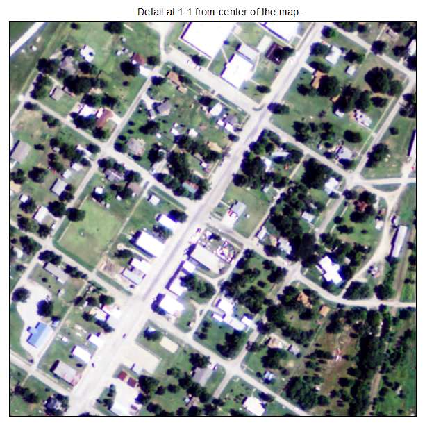 Dexter, Kansas aerial imagery detail