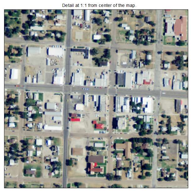 Dighton, Kansas aerial imagery detail