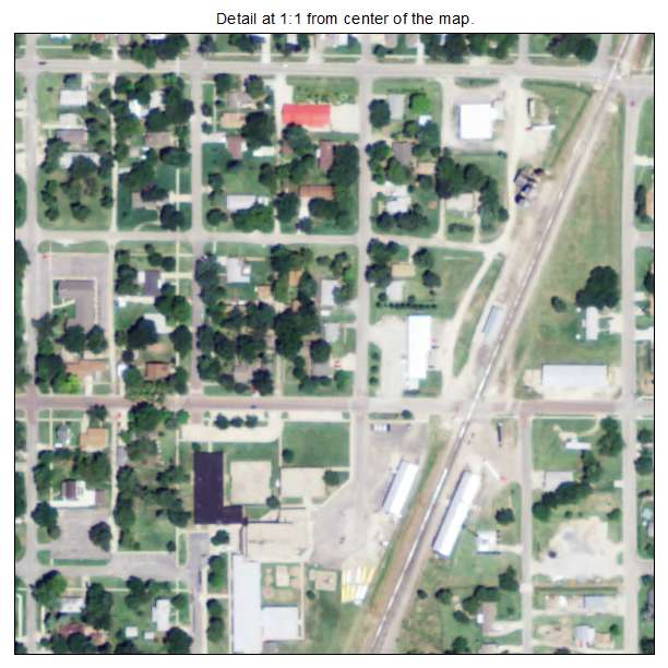 Douglass, Kansas aerial imagery detail