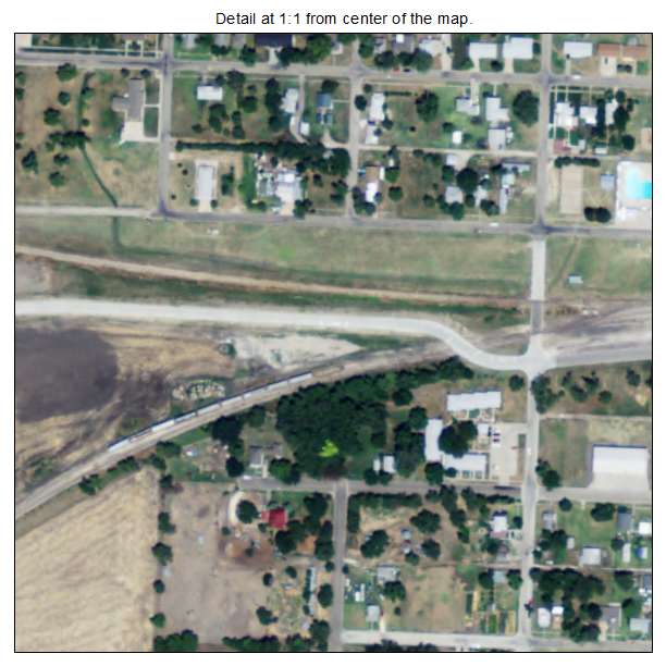 Downs, Kansas aerial imagery detail