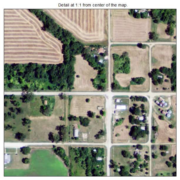 Dunlap, Kansas aerial imagery detail