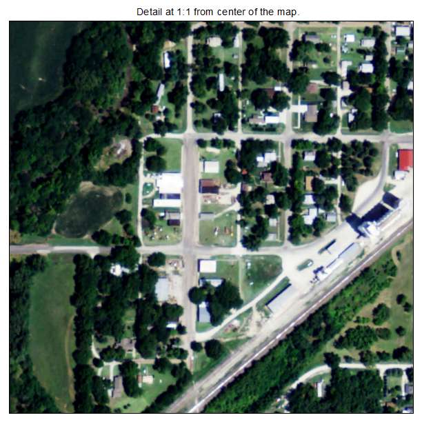 Durham, Kansas aerial imagery detail