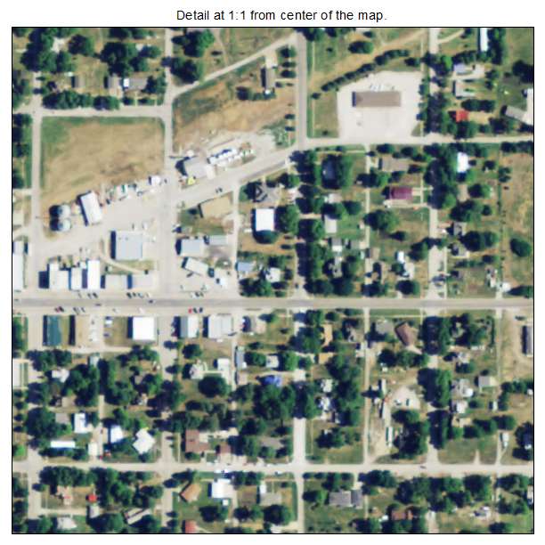 Effingham, Kansas aerial imagery detail