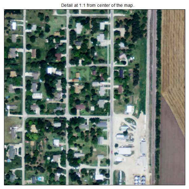 Elbing, Kansas aerial imagery detail